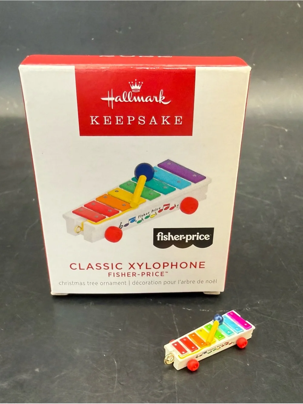 New Hallmark Keepsake 2022 Fisher-Price Xylophone Christmas Miniature Ornament